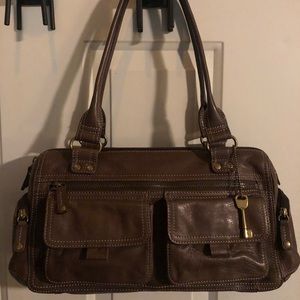 EUC LEATHER FOSSIL SATCHEL